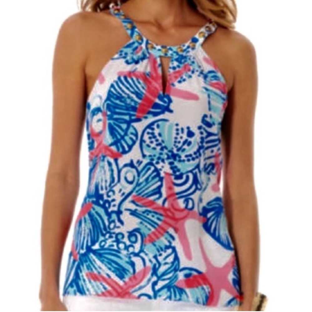 Lilly Pulitzer Vibrant Seashell Print Tank Top